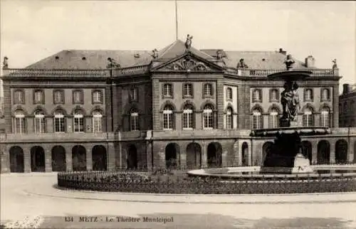 Ak Metz Moselle, Theatre Municipal