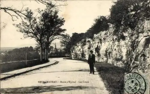 Ak Neufchâteau Lothringen Vosges, Route d'Epinal, Les Crans