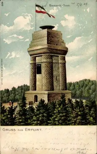 Ak Erfurt in Thüringen, Bismarck-Turm
