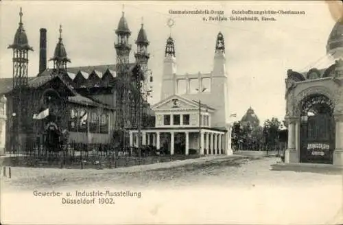 Ak Düsseldorf am Rhein, Gewerbe- und Industrieausstellung 1902, Gasometerfabrik Deutz