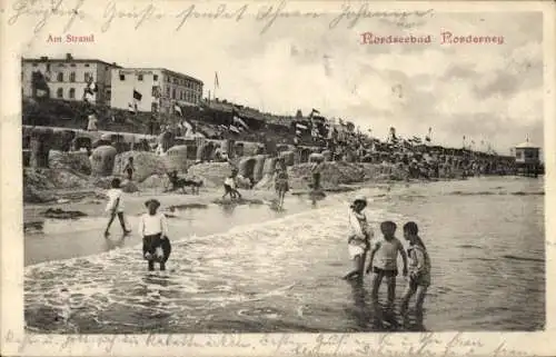 Ak Nordseebad Norderney Ostfriesland, am Strand