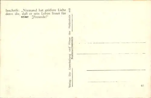 Ak Worpswede in Niedersachsen, Niedersachsenstein