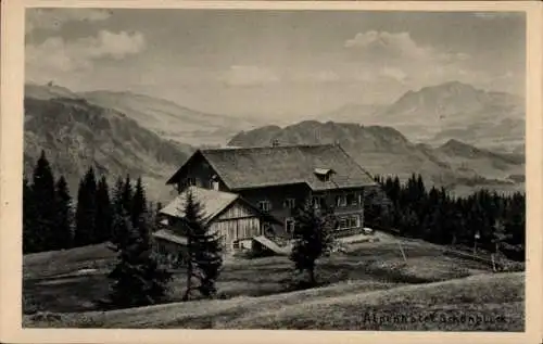 Ak Oberstdorf im Oberallgäu, Schrattenwang, Alpenhotel Schönblick, Panorama