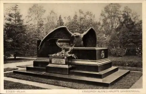 Ak Essen im Ruhrgebiet, Grabdenkmal Friedrich Alfred Krupp