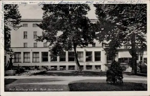 Ak Bad Homburg vor der Höhe Hessen, Park Sanatorium