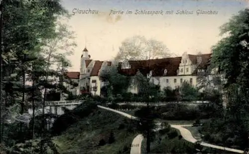 Ak Glauchau in Sachsen, Schloss, Schlosspark