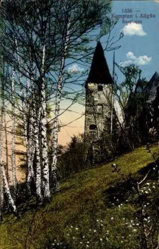 Ak Kempten im Allgäu Schwaben, Burghalde