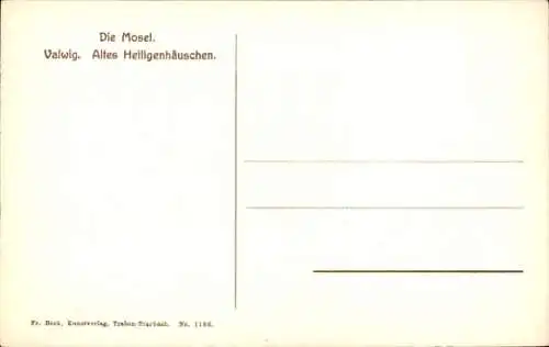 Ak Valwig an der Mosel, Altes Heiligenhäuschen