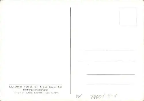 Ak Freiburg im Breisgau, Colombi Hotel