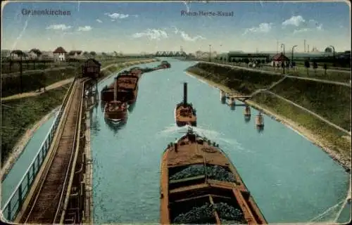 Ak Gelsenkirchen im Ruhrgebiet, Rhein-Herne-Kanal