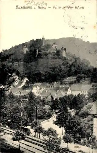 Ak Hirschhorn am Neckar Hessen, Teilansicht, Schloss