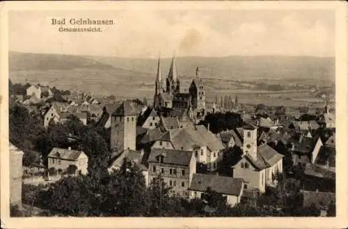 Ak Gelnhausen in Hessen, Bad Gelnhausen, Gesamtansicht, Kirchtürme