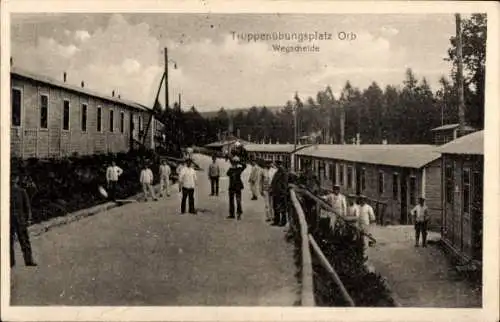 Ak Bad Orb im Spessart, Wegscheide, Truppenübungsplatz