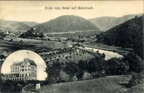 Ak Heimbach in der Eifel, Blick vom Hotel Haus Schönblick