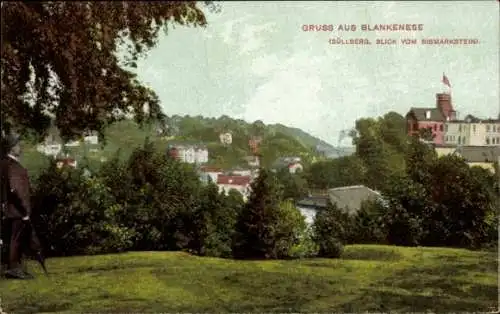 Ak Hamburg Altona Blankenese, Süllberg, Blick vom Bismarckstein