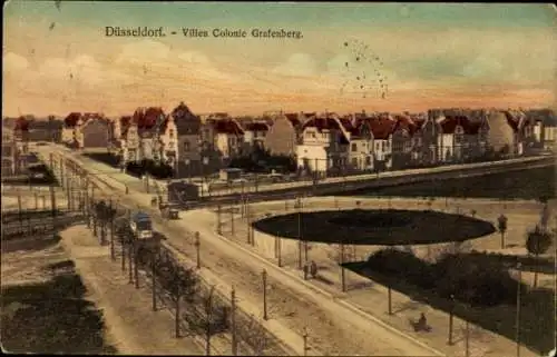 Ak Düsseldorf am Rhein, Villenkolonie Grafenberg