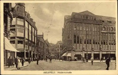 Ak Bielefeld in Nordrhein Westfalen, Niedernstraße, Geschäft S. Mertens