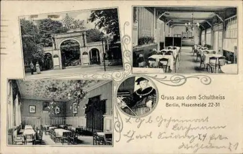 Ak Berlin Kreuzberg, Schultheiss Brauerei, Hasenheide 22 bis 31