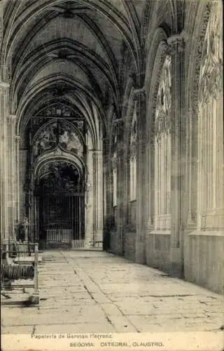 Ak Segovia Kastilien und Leon, Kathedrale, Claustro