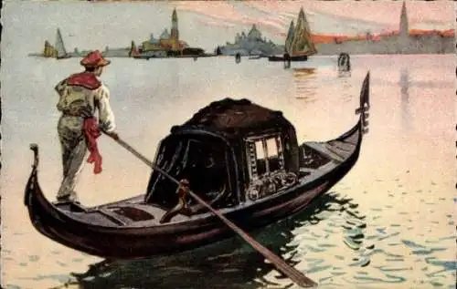 Künstler Ak Venezia Venedig Veneto, La Gondola