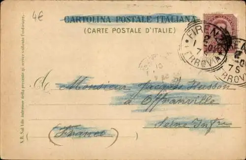 Litho Firenze Florenz Toscana, Panorama