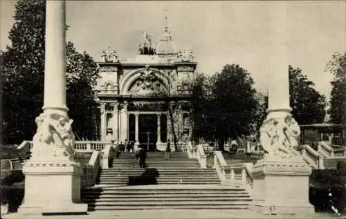Ak Torino Turin Piemonte, Turiner Weltausstellung 1911, Zugangstreppe zur Monumentalbrücke