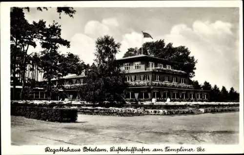 Ak Brandenburger Vorstadt Potsdam in Brandenburg, Regattahaus, Templiner See, Luftschiffhafen