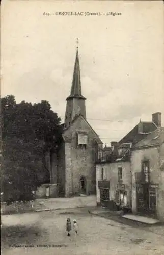 Ak Genouillac Creuse, Kirche