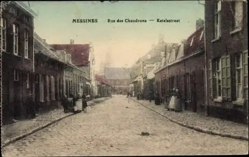 Ak Messines Mesen Westflandern, Rue des Chaudrons, Ketelsstraat