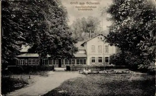 Ak Schwaan in Mecklenburg, Gesellschaftshaus Lindenbruch