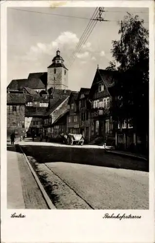 Ak Sontra in Hessen, Bahnhofstraße, Kirche