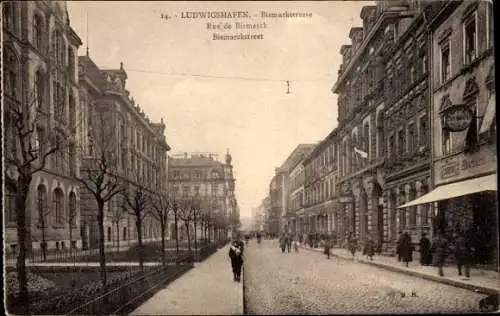 Ak Ludwigshafen am Rhein, Bismarckstraße