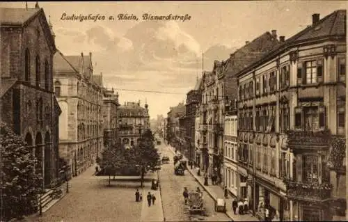 Ak Ludwigshafen am Rhein, Bismarckstraße