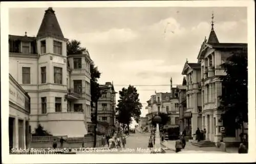 Ak Ostseebad Bansin Heringsdorf Usedom, Seestraße, FDGB-Ferienheim Julian Marchlewski