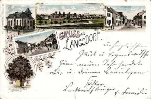 Ak Langsdorf Lindholz in Vorpommern, Ortsansichten