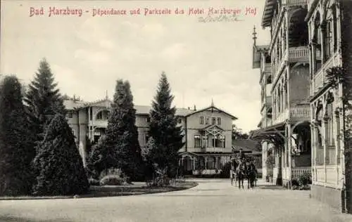 Ak Bad Harzburg in Niedersachsen, Hotel Harzburger Hof, Dependance und Parkseite