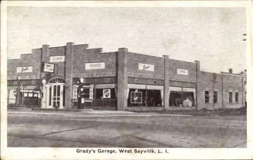 Ak West Sayville Long Island New York USA, Grady's Garage