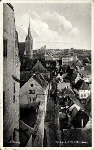 Ak Leisnig in Sachsen, An der Stadtmauer