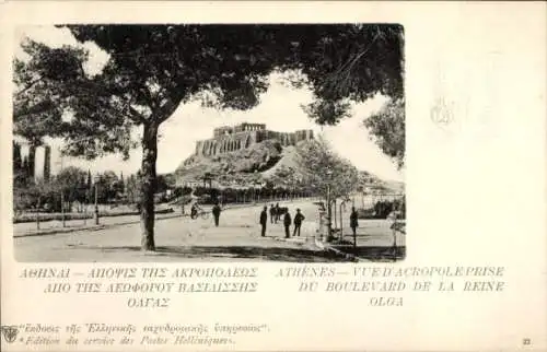 Ganzsachen Ak Athen Griechenland, Akropolis