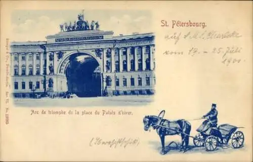 Ak Sankt Petersburg Russland, Winterpalast, Kutsche