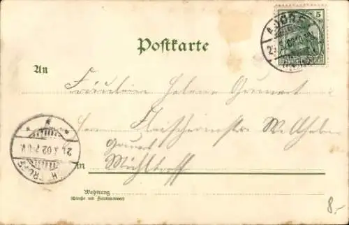 Litho Reiterinnen in einer Manege, Zirkus