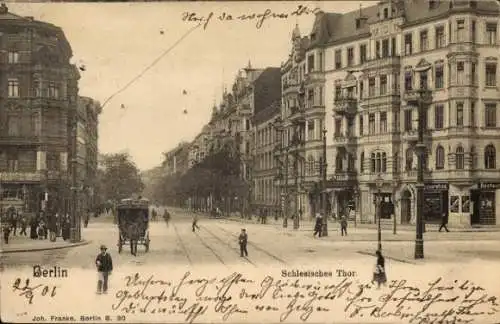 Ak Berlin Kreuzberg, Schlesisches Tor, Schlesische Straße