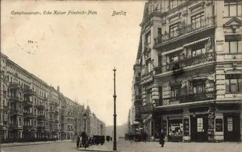 Ak Berlin Kreuzberg, Camphausenstraße Ecke Kaiser Friedrich Platz, Geschäfte