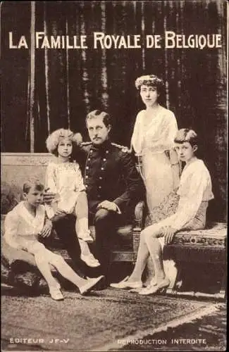 Ak La Famille Royale de Belgique, Albert I. und Elisabeth Gabriele in Bayern