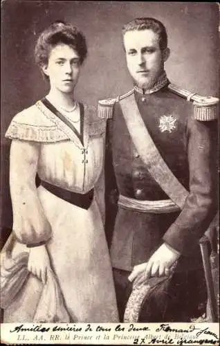 Ak Prinz Albert I. von Belgien, Prinzessin Elisabeth