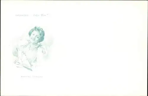 Künstler Ak Frauenbildnis, Dame mit Fächer