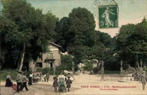 Ak Paris XIX. Buttes Chaumont, Porte Secretan