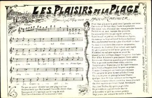 Lied Ak Les Plaisirs de la Plage, Paul Marinier