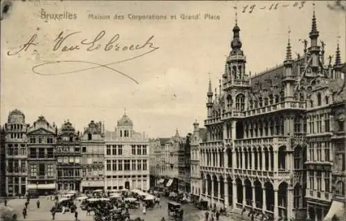 Ak Bruxelles Brüssel, Maison des Corporations et Grand'Place