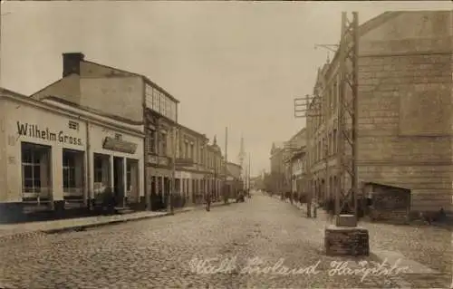 Foto Ak Valka Walk Livland Lettland, Hauptstraße, Handlung Wilhelm Gross